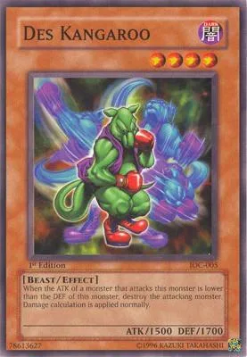 Des Kangaroo IOC-005 1st Edition Yu-Gi-Oh card from Invasion of Chaos