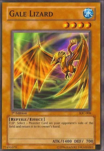 Gale Lizard IOC-008 1st Edition Yu-Gi-Oh card from Invasion of Chaos