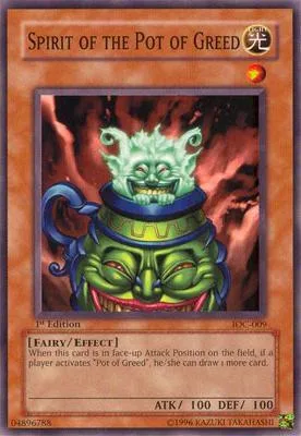Spirit of the Pot of Greed IOC-009 Unlimited Yu-Gi-Oh card from Invasion of Chaos