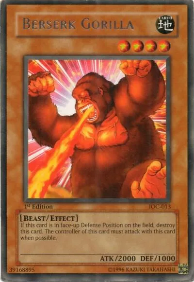 Berserk Gorilla IOC-013 Unlimited Yu-Gi-Oh card from Invasion of Chaos