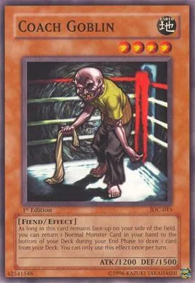Coach Goblin IOC-015 1st Edition Yu-Gi-Oh card from Invasion of Chaos