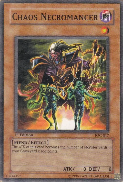 Chaos Necromancer IOC-017 1st Edition Yu-Gi-Oh card from Invasion of Chaos