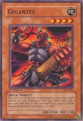 Gigantes IOC-021 Unlimited Yu-Gi-Oh card from Invasion of Chaos