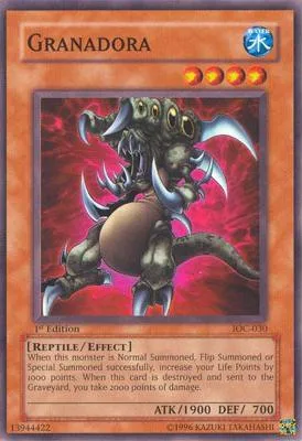 Granadora IOC-030 1st Edition Yu-Gi-Oh card from Invasion of Chaos
