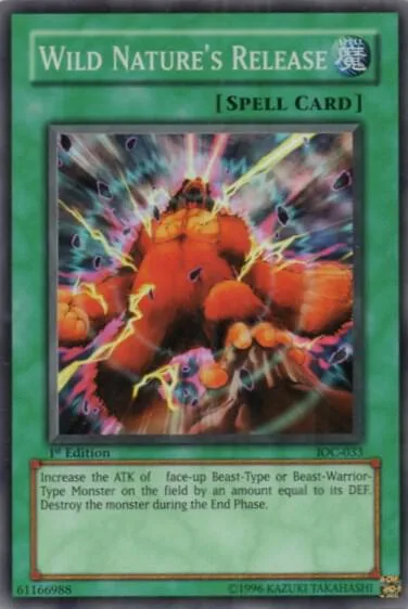 Wild Nature's Release IOC-033 Unlimited Yu-Gi-Oh card from Invasion of Chaos