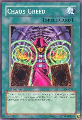 Chaos Greed IOC-038 Unlimited Yu-Gi-Oh card from Invasion of Chaos