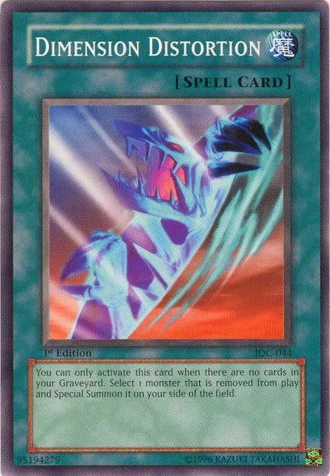 Dimension Distortion IOC-044 Yu-Gi-Oh card from Invasion of Chaos