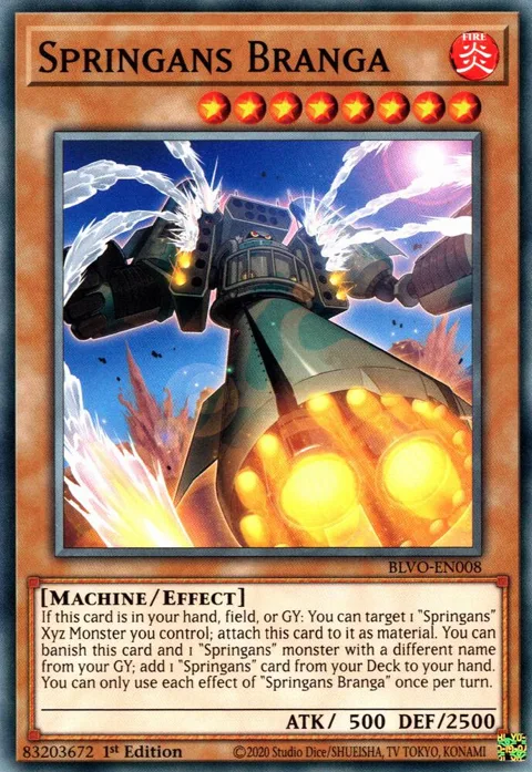 Springans Branga BLVO-EN008 Yu-Gi-Oh card from Blazing Vortex