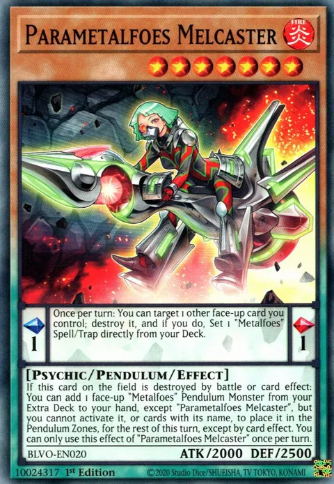 Parametalfoes Melcaster BLVO-EN020 Yu-Gi-Oh card from Blazing Vortex