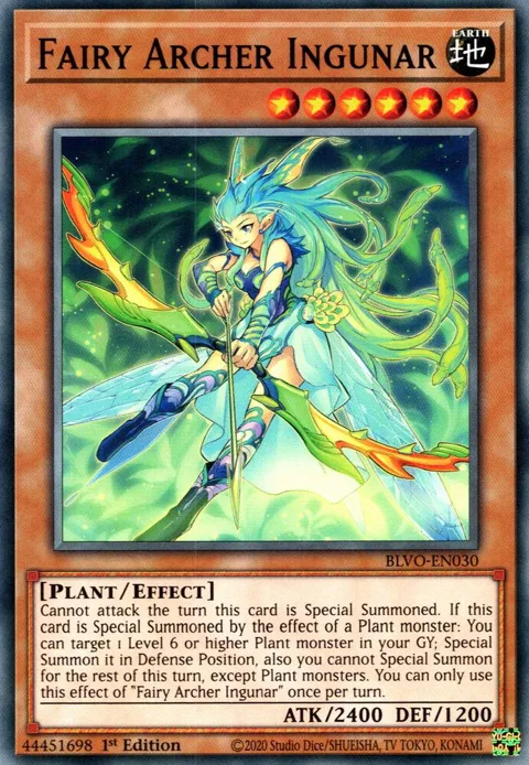 Fairy Archer Ingunar BLVO-EN030 Yu-Gi-Oh card from Blazing Vortex
