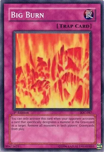 Big Burn IOC-047 Yu-Gi-Oh card from Invasion of Chaos