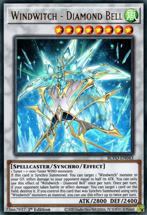 Windwitch - Diamond Bell BLVO-EN043 Yu-Gi-Oh card from Blazing Vortex