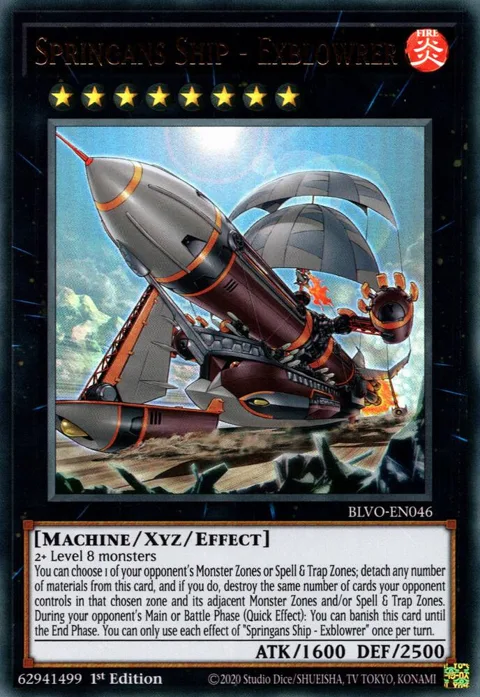 Springans Ship - Exblowrer BLVO-EN046 Yu-Gi-Oh card from Blazing Vortex