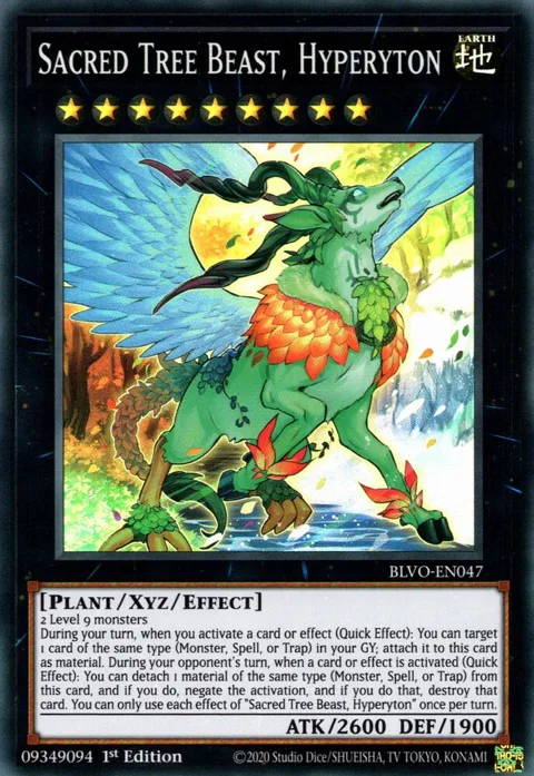 Sacred Tree Beast, Hyperyton BLVO-EN047 Yu-Gi-Oh card from Blazing Vortex