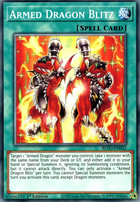 Armed Dragon Blitz BLVO-EN052 Yu-Gi-Oh card from Blazing Vortex