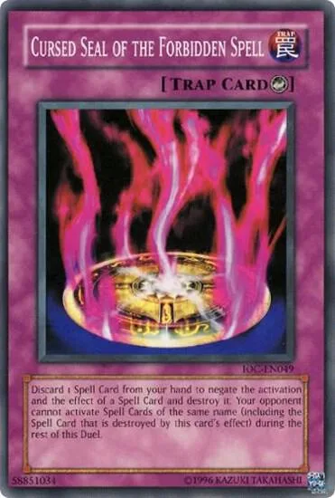 Cursed Seal of the Forbidden Spell IOC-049 1st Edition Yu-Gi-Oh card from Invasion of Chaos