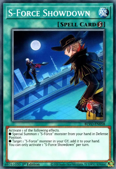 S-Force Showdown BLVO-EN058 Yu-Gi-Oh card from Blazing Vortex