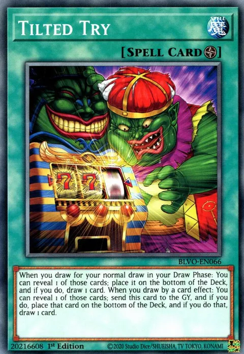 Tilted Try BLVO-EN066 Yu-Gi-Oh card from Blazing Vortex
