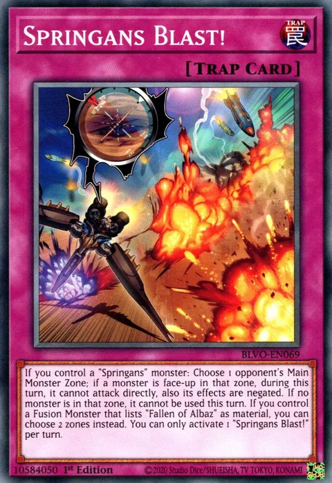 Springans Blast! BLVO-EN069 Yu-Gi-Oh card from Blazing Vortex