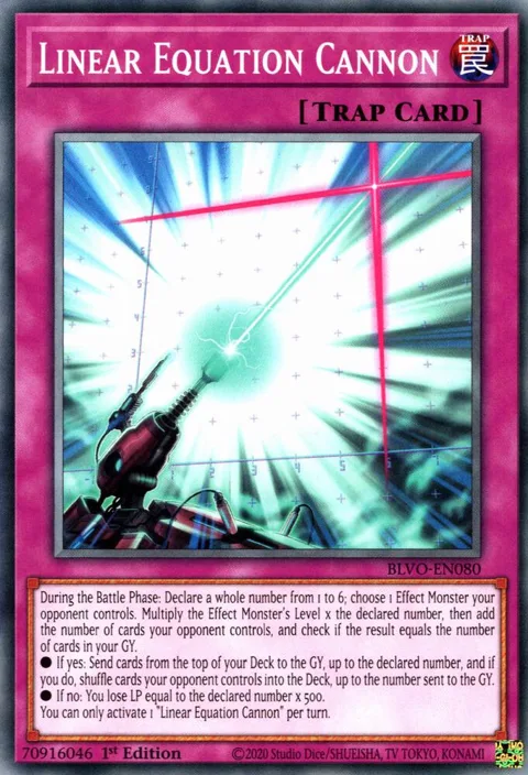 Linear Equation Cannon BLVO-EN080 Yu-Gi-Oh card from Blazing Vortex