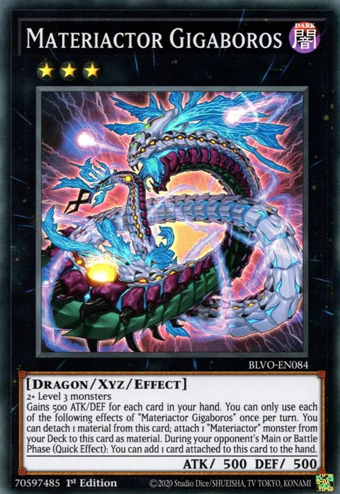 Materiactor Gigaboros BLVO-EN084 Yu-Gi-Oh card from Blazing Vortex