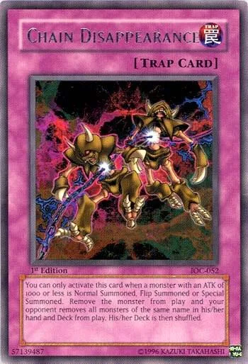 Chain Disappearance IOC-052 Unlimited Yu-Gi-Oh card from Invasion of Chaos