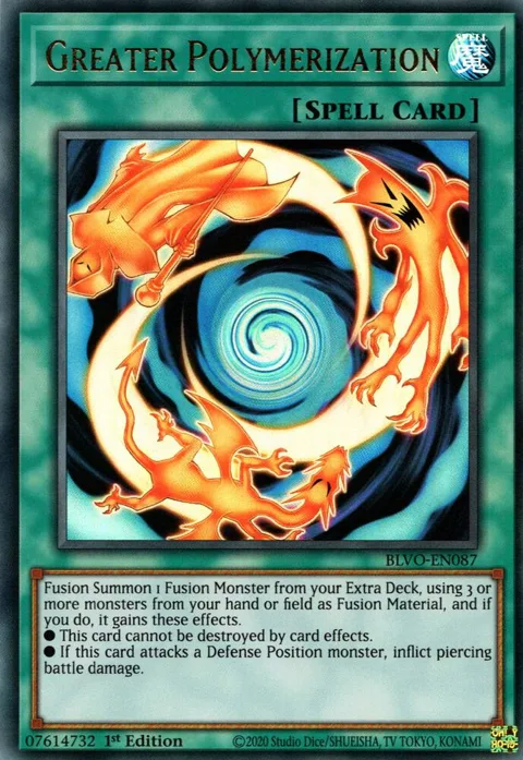 Greater Polymerization BLVO-EN087 Yu-Gi-Oh card from Blazing Vortex