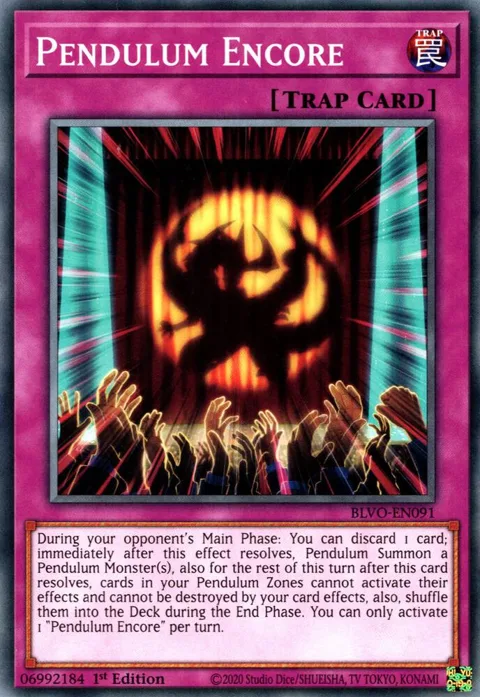 Pendulum Encore BLVO-EN091 Yu-Gi-Oh card from Blazing Vortex