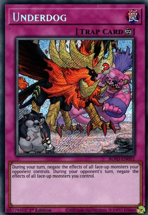 Underdog BLVO-EN092 Yu-Gi-Oh card from Blazing Vortex