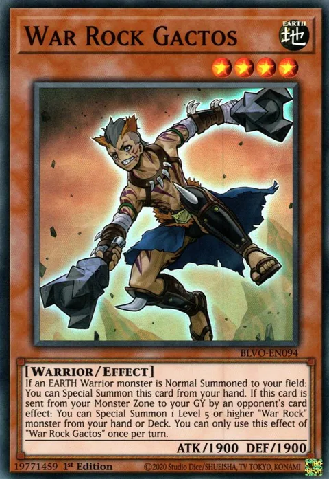 War Rock Gactos BLVO-EN094 Yu-Gi-Oh card from Blazing Vortex