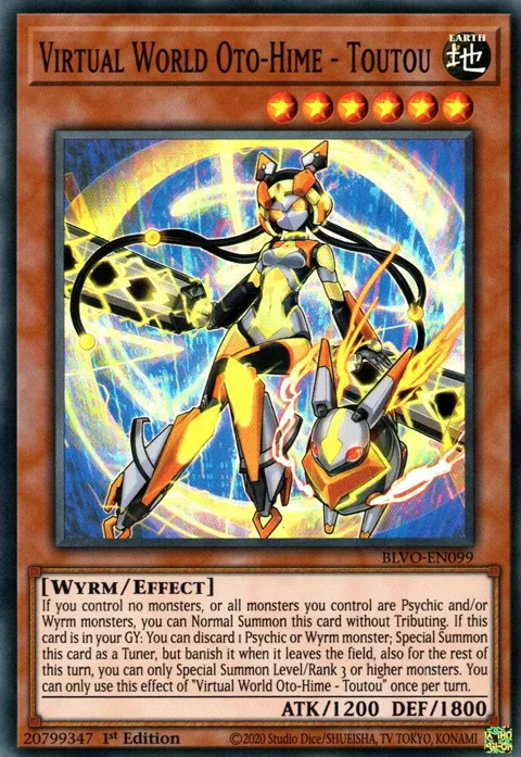 Virtual World Oto-Hime - Toutou BLVO-EN099 Yu-Gi-Oh card from Blazing Vortex
