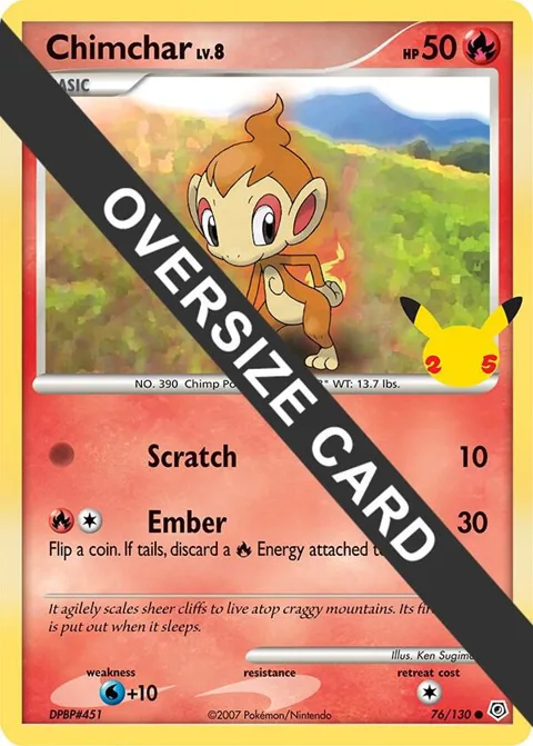 Chimchar #076/130 Pokémon card from First Partner Pack