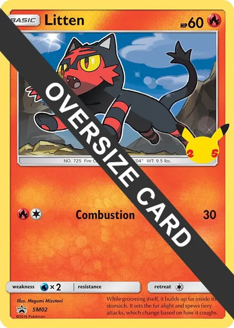 Litten #SM02 Pokémon card from First Partner Pack