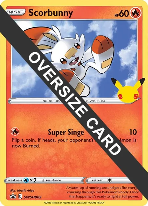 Scorbunny #SWSH002 Pokémon card from First Partner Pack