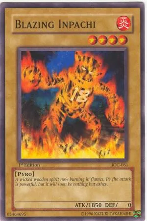 Blazing Inpachi IOC-061 1st Edition Yu-Gi-Oh card from Invasion of Chaos