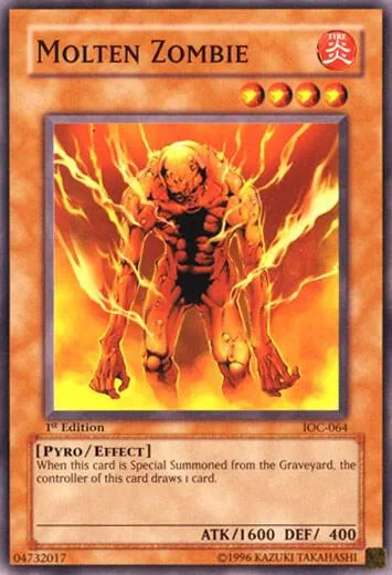 Molten Zombie IOC-064 Yu-Gi-Oh card from Invasion of Chaos