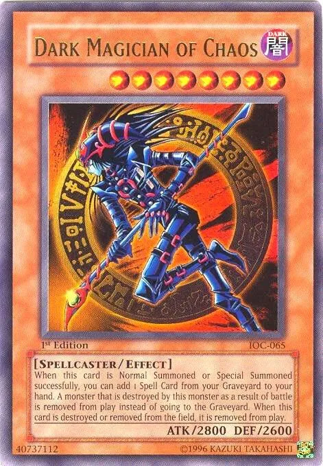 Dark Magician of Chaos IOC-065 1st Edition Yu-Gi-Oh card from Invasion of Chaos