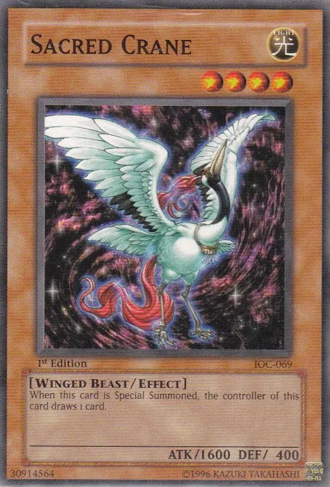 Sacred Crane IOC-069 1st Edition Yu-Gi-Oh card from Invasion of Chaos
