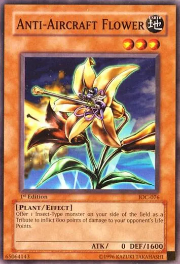 Anti-Aircraft Flower IOC-076 Yu-Gi-Oh card from Invasion of Chaos
