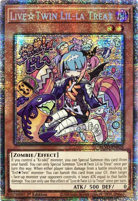Live Twin Lil-la Treat Starlight Rare BLVO-EN028 Yu-Gi-Oh card from Blazing Vortex
