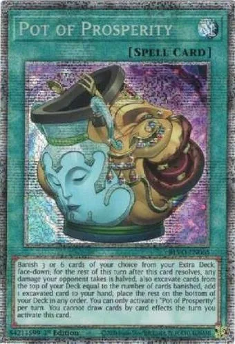 Pot of Prosperity Starlight Rare BLVO-EN065 Yu-Gi-Oh card from Blazing Vortex
