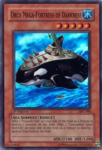 Orca Mega-Fortress of Darkness IOC-084 1st Edition Yu-Gi-Oh card from Invasion of Chaos
