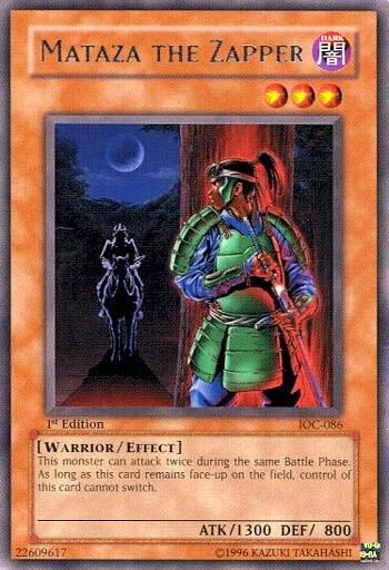 Mataza the Zapper IOC-086 Unlimited Yu-Gi-Oh card from Invasion of Chaos