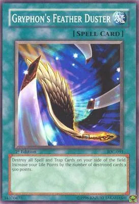 Gryphon's Feather Duster IOC-091 Yu-Gi-Oh card from Invasion of Chaos