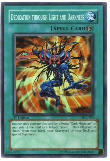 Dedication Through Light and Darkness IOC-095 Unlimited Yu-Gi-Oh card from Invasion of Chaos