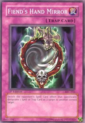 Fiend's Hand Mirror IOC-102 1st Edition Yu-Gi-Oh card from Invasion of Chaos