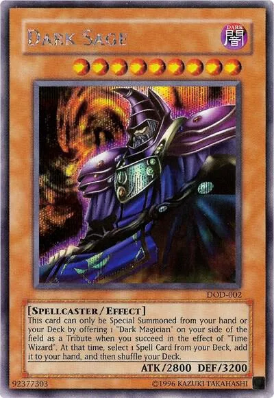 Dark Sage DOD-002 Yu-Gi-Oh card from Dawn of Destiny Xbox