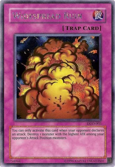 Widespread Ruin DOD-003 Yu-Gi-Oh card from Dawn of Destiny Xbox