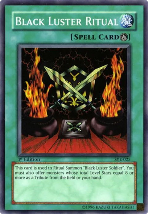 Black Luster Ritual SYE-025 Unlimited Yu-Gi-Oh card from Starter Deck: Yugi Evolution