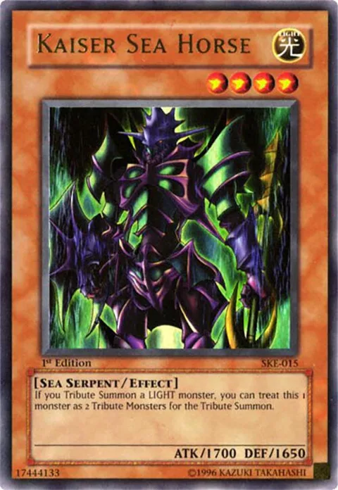 Kaiser Sea Horse SKE-015 Yu-Gi-Oh card from Starter Deck: Kaiba Evolution